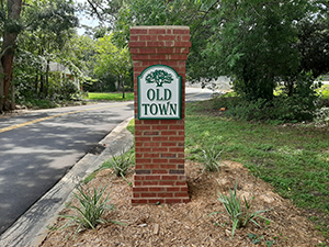 Old Town neighborhood signpost