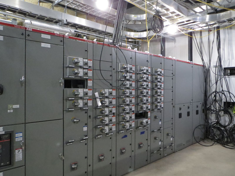 Substation 12 construction update photo - electrical switchgear