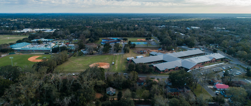 An aerial image of Smith Williams