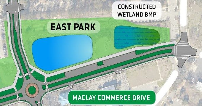 diagram of East Stormwater Facility