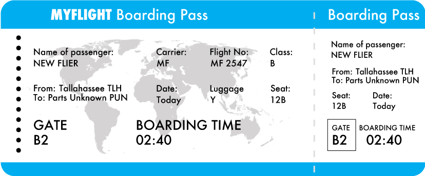 this is an example of a boarding pass