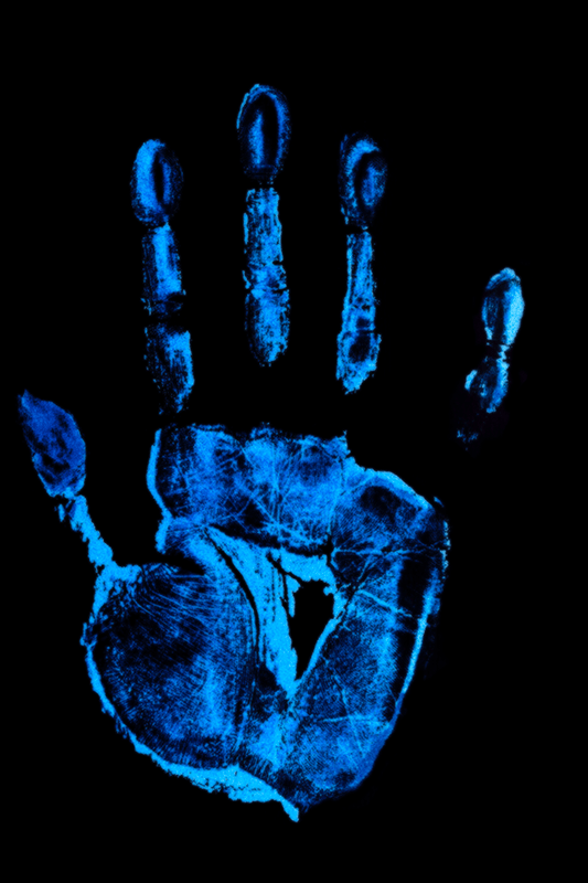 A handprint found during investigation